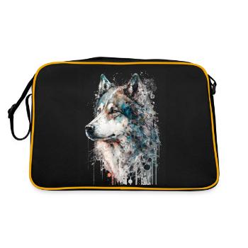 Husky sibérien 03 - Sac Retro - noir/or - Dos