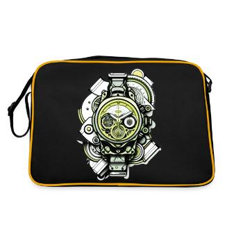 Automatic or manual winding watch for vintage fans - Retro Bag - black/gold - Back
