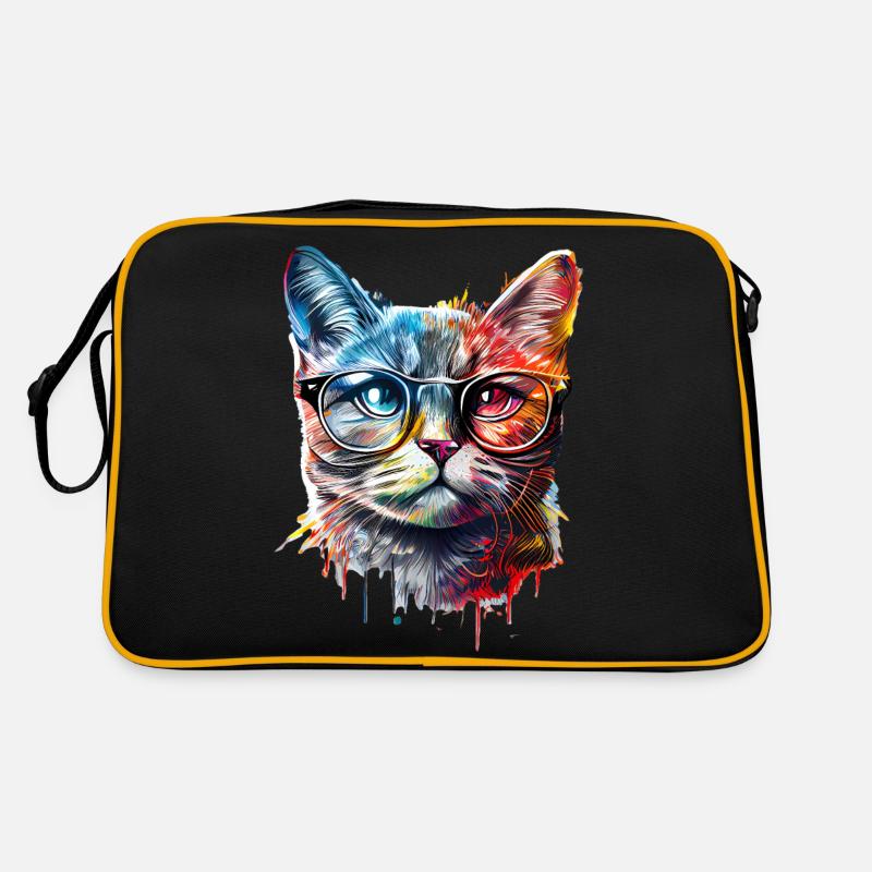 Chat coloré mignon Sac Retro