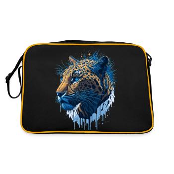 Illustration du grand chat léopard - Sac Retro - noir/or - Dos