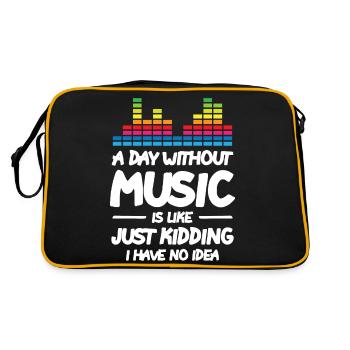 A Day Without Music - Retro Bag - black/gold - Back