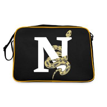 Lettre n serpent - Sac Retro - noir/or - Dos