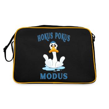 Hokus Pokus Fick Dich Modus - Retro Tasche - Schwarz/Gold - Hinten