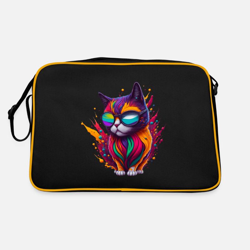 Katze 3 Retro Tasche