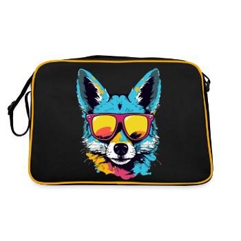 Blue the Jackal - Retro Bag - black/gold - Back