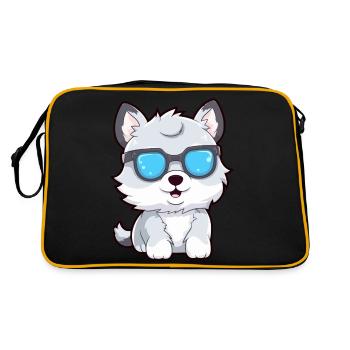 Looki le loup à lunettes - Sac Retro - noir/or - Dos