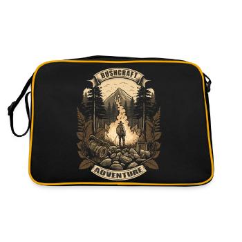 Survival Bushcraft Boy Scout Nature Survival Fan - Retro Bag - black/gold - Back