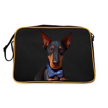 Doberman Trainer Doberman Dog Doberman Puppy - Retro Bag - black/gold - Back