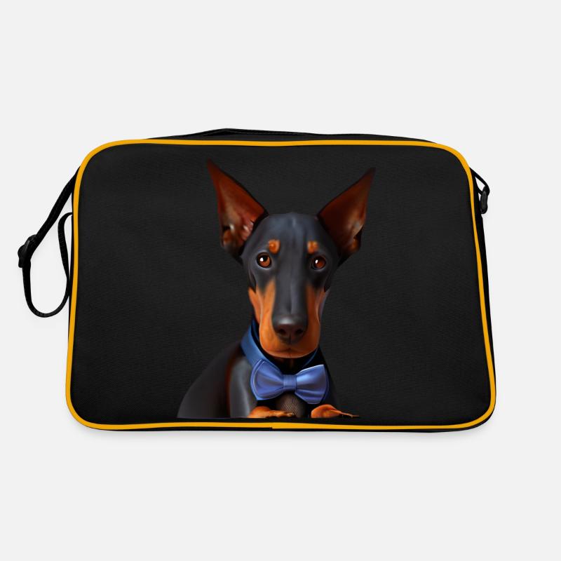 Doberman Dresseur Doberman Chien Doberman Chiot Sac Retro