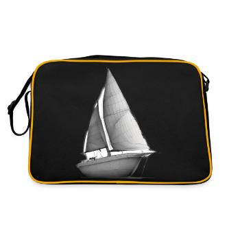 Sailing Ship Sailing Sailing Sailing Sailing Boat - Retro Bag - black/gold - Back