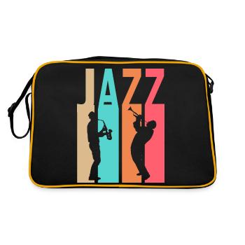 Deux saxophonistes - Musique Jazz - Sac Retro - noir/or - Dos