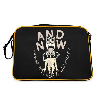 AND NOW - Retro Bag - black/gold - Back