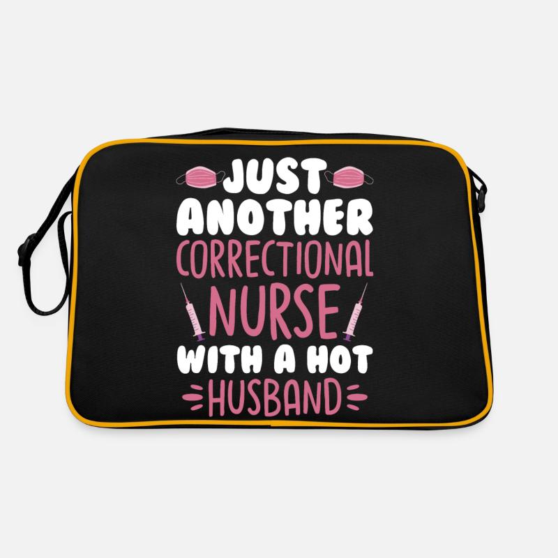 Funny Nursing Lover - Correctional Nurse Husband Retro Bag