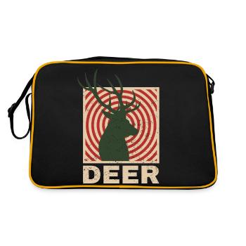 Deer - Retro Tasche - Schwarz/Gold - Hinten