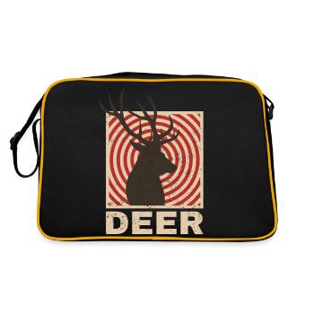 Deer - Retro Tasche - Schwarz/Gold - Hinten