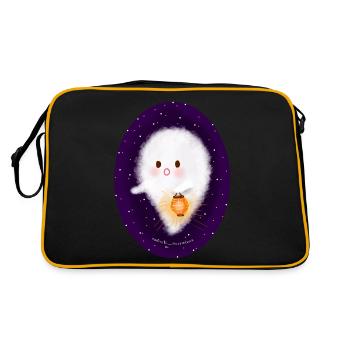 Ghost with lantern - Retro Bag - black/gold - Back