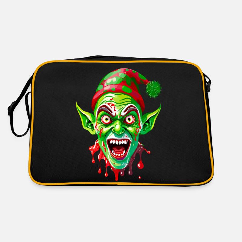 Lutin Noël effrayant Sac Retro