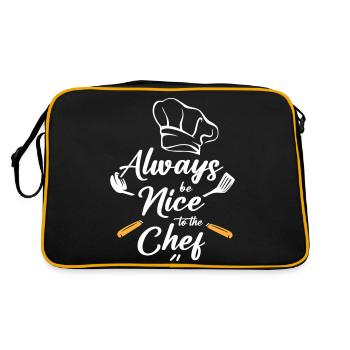 Always be Nice to the Chef - Retro Bag - black/gold - Back