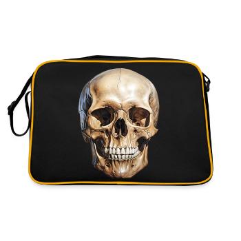 Skull Skull, symbol of death and danger - Retro Bag - black/gold - Back