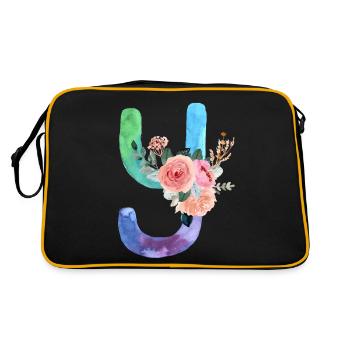 Lettre y watercolor - Sac Retro - noir/or - Dos