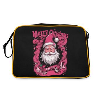 Joyeux Pinkmas rose Noël Noël joyeux Noël - Sac Retro - noir/or - Dos