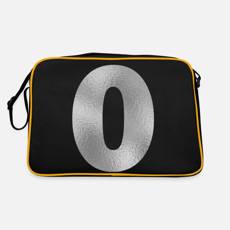 Number 0 Silver Retro Bag