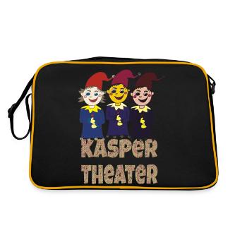 kaspertheater - Retro Tasche - Schwarz/Gold - Hinten