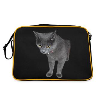 Chat Chaton Chat Drôle Chemise Cadeau - Sac Retro - noir/or - Dos