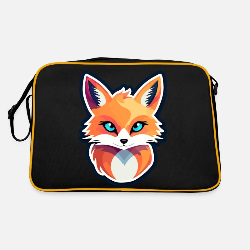 Fuchs Zeichnung Retro Tasche