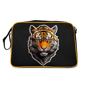 Lion Face - Retro Bag - black/gold - Back