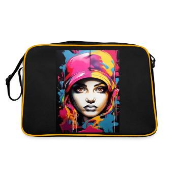 Graffiti style2 - Retro Bag - black/gold - Back