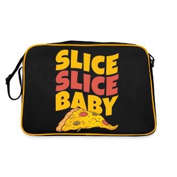 Slice Slice Baby Pizza - Retro Bag - black/gold - Back