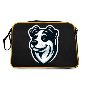 Doggy: Illustration of a Friend - Retro Bag - black/gold - Back