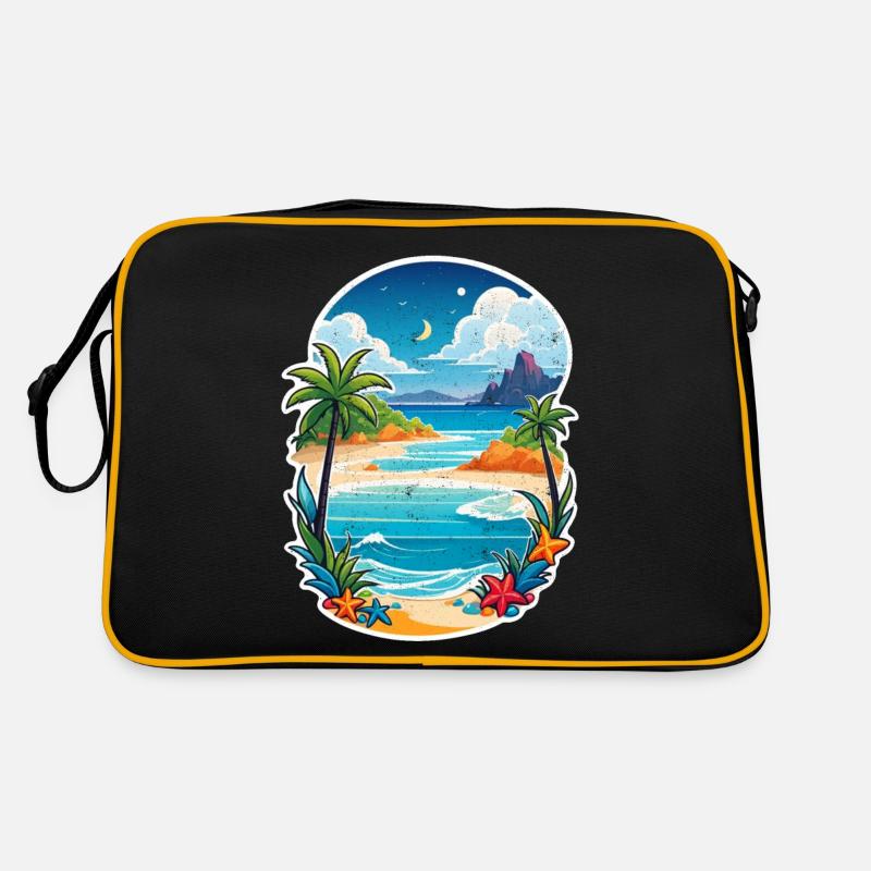 Strandurlaub Sonne Meer Retro Tasche