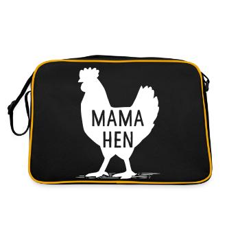 Drôle de fête des mères maman poule poulet cadeau maman ferme - Sac Retro - noir/or - Dos