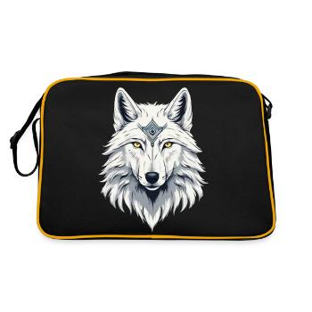 Loup sauvage blanc - Sac Retro - noir/or - Dos