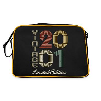 2001 Anniversaire Né en 2001 vintage Rétro. Editio - Sac Retro - noir/or - Dos