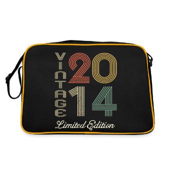 2014 Geburtstag Geboren im Jahr 2014 Vintage Retro. Editio - Retro Tasche - Schwarz/Gold - Hinten