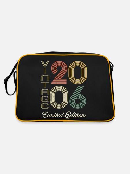 2006 Anniversaire Né en 2006 vintage Rétro. Editio - Sac Retro - noir/or - Dos