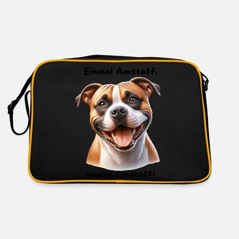 Einmal Staff- Immer Staff - Retro Tasche - Schwarz/Gold