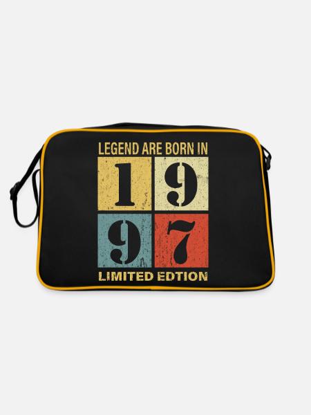 Original Calendrier 1997 Vintage anniversaire rétr - Sac Retro - noir/or - Dos
