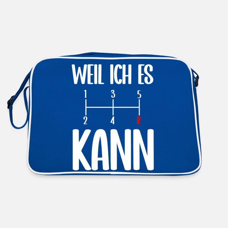 Manuelles statt automatisches Getriebe Retro Tasche