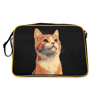 Chat roux mignon - Sac Retro - noir/or - Dos