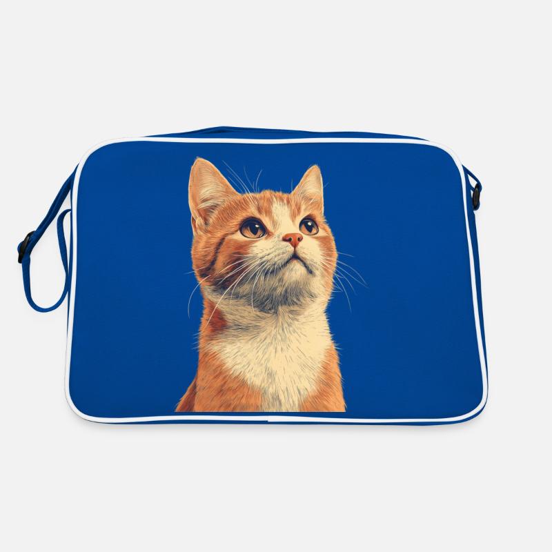 Chat roux mignon Sac Retro