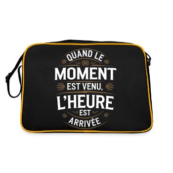Quand le moment est venu l'heure est arrivée - Sac Retro - noir/or - Dos