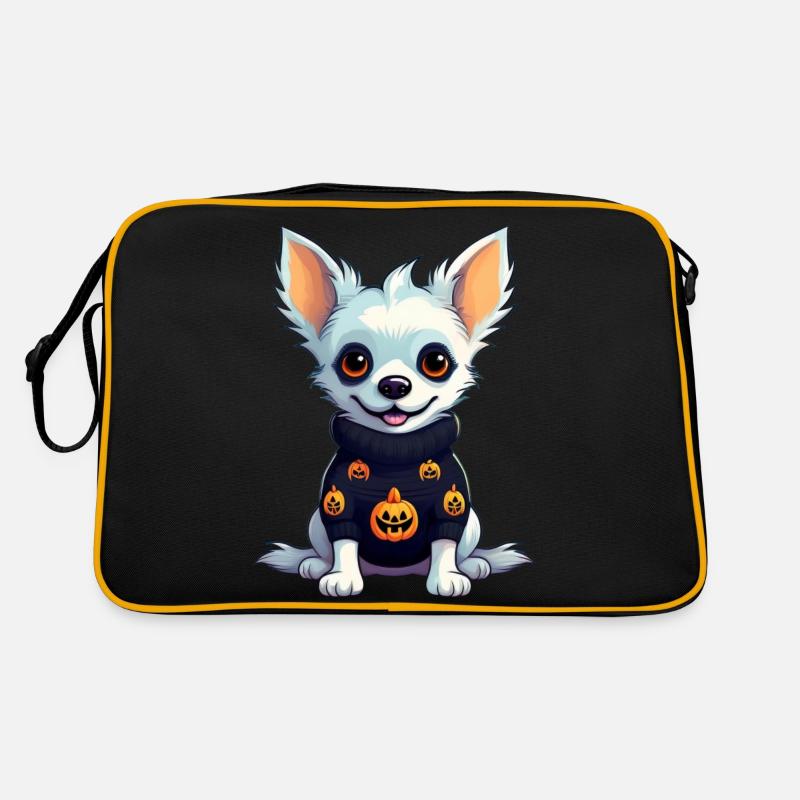 Chihuahua Hallooween Pullover Retro Tasche
