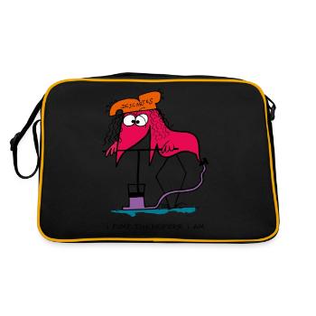 Je pompe donc je suis ! (version anglaise) - Sac Retro - noir/or - Dos