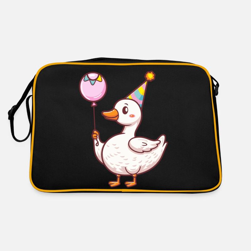 Gans Geburtstag Comic Niedlich Retro Tasche