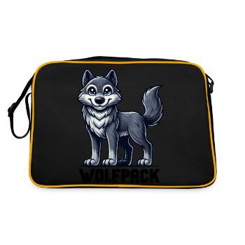 Wolf Comic - Retro Bag - black/gold - Back