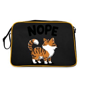 Non : Chat impertinent - Sac Retro - noir/or - Dos